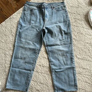 Straight crop jeans. Size 14. Never worn.